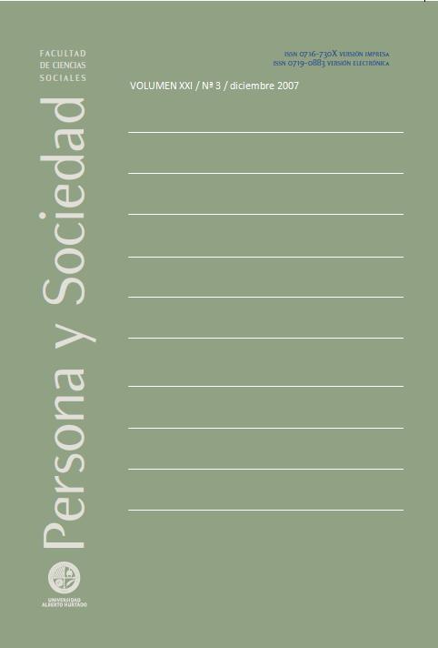Persona y Sociedad Vol.21 n.3 Diciembre 2007