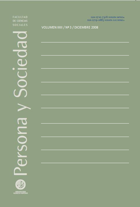 Persona y Sociedad Vol.22 n.3 Diciembre 2008